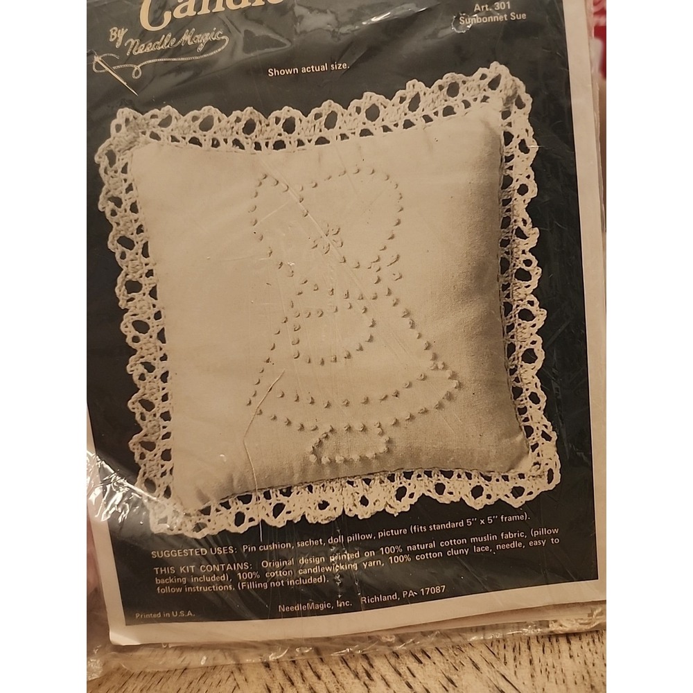 Needle Magic Kit Candlewicking #301 And 302  Sunbonnet Sue Overall Sam Vintage - Picture 7 of 8